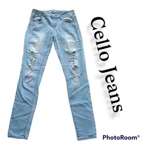 Cello distressed light wash jeans